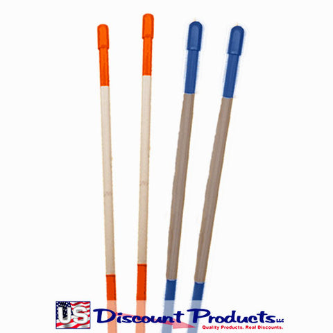 Orange, Blue Snow Stakes