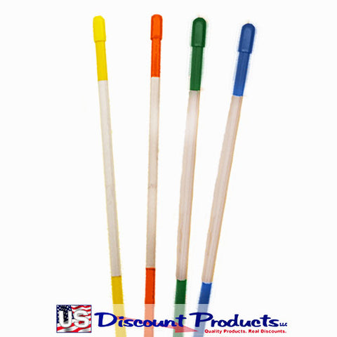 Yellow, Orange, Green, Blue Snow Stakes