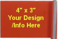 Clip on Flags with "YOUR DESIGN HERE INFO" 